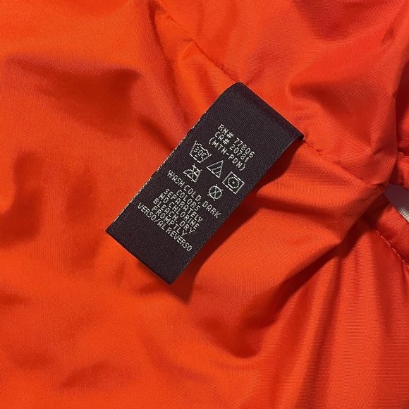 TOMMY HILFIGER Orange Quilted Puffer Parka Jacket Youth Extra Large XL Vintage - Picture 8 of 16